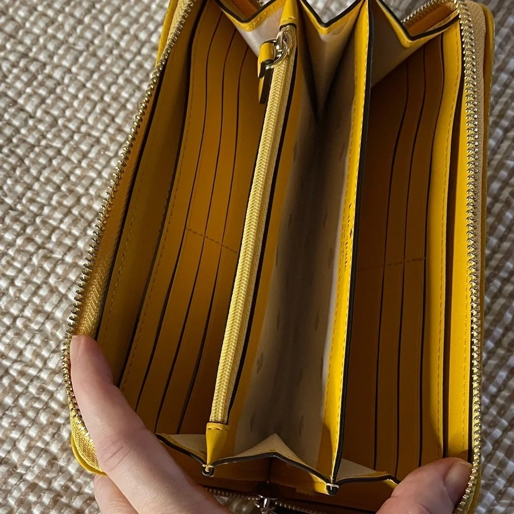 Kate Spade Mustard Yellow Long Wallet with Tassel